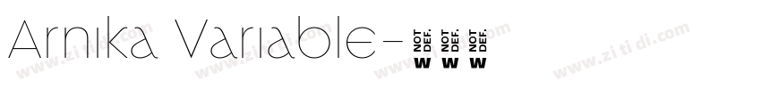 Arnika Variable字体转换